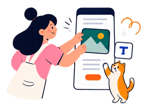 Illustration of editing an email from a phone