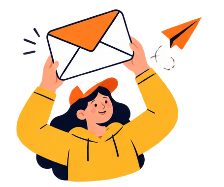 Illustration of sending an email campaign