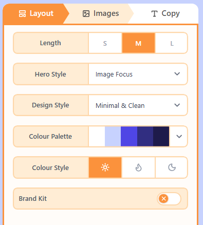 Wizard Images tab showing photo, logo, and icon slots